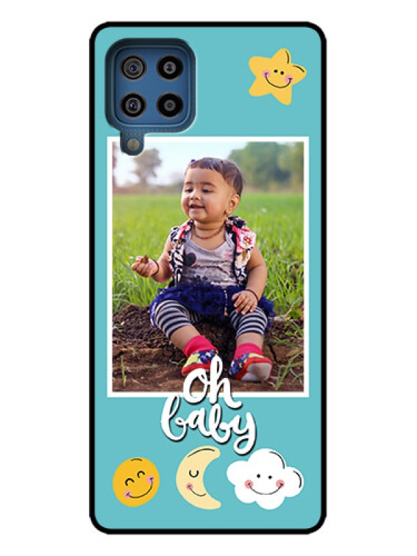 Custom Galaxy M32 4G Prime Edition Custom Metal Phone Case - Smiley Kids Stars Design
