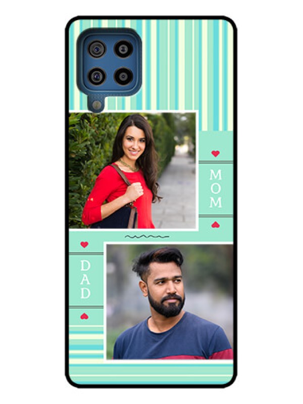Custom Galaxy M32 4G Prime Edition Custom Metal Phone Case - Mom and Dad Pic Design
