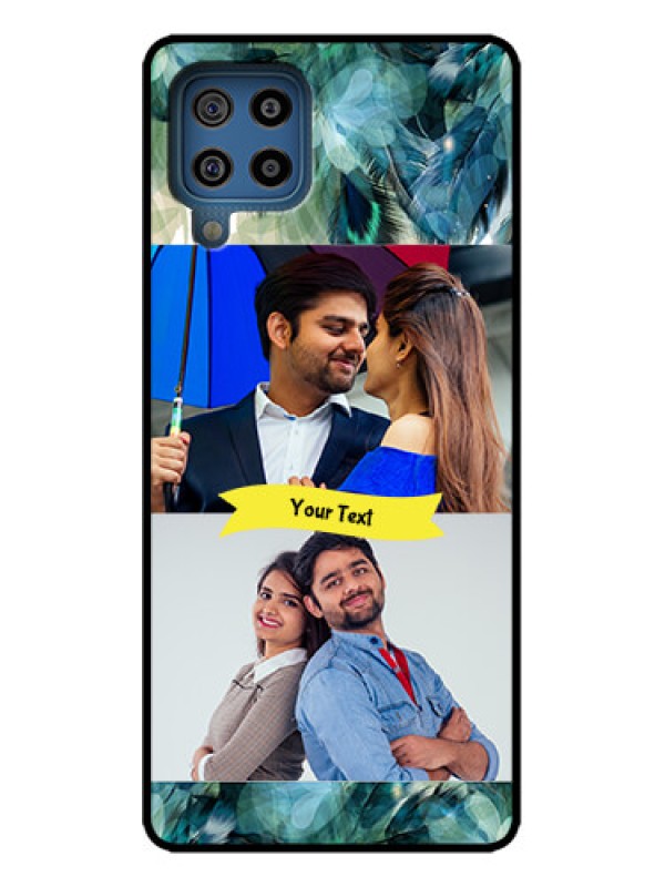 Custom Galaxy M32 4G Prime Edition Custom Metal Phone Case - Image With Boho Peacock Feather Design