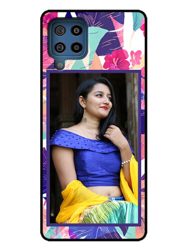 Custom Galaxy M32 4G Prime Edition Custom Metal Phone Case - Abstract Floral Design