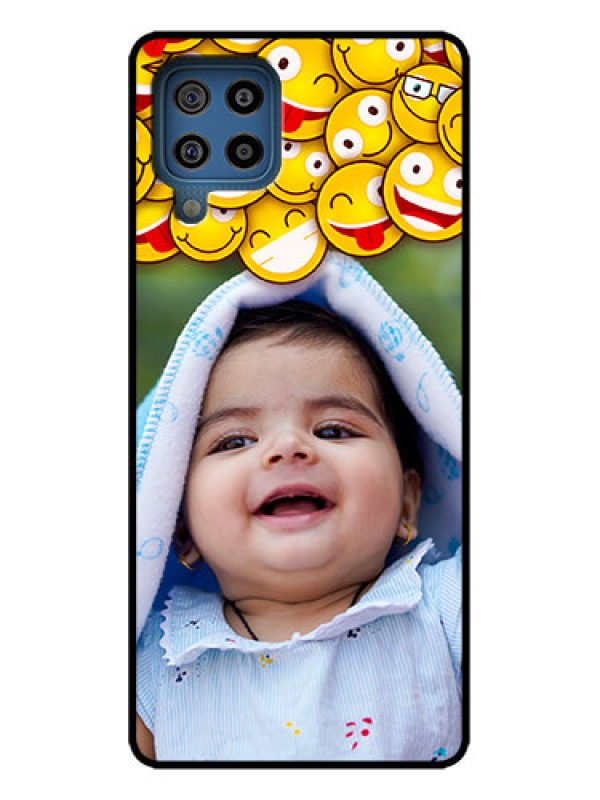 Custom Galaxy M32 4G Prime Edition Custom Metal Phone Case - With Smiley Emoji Design