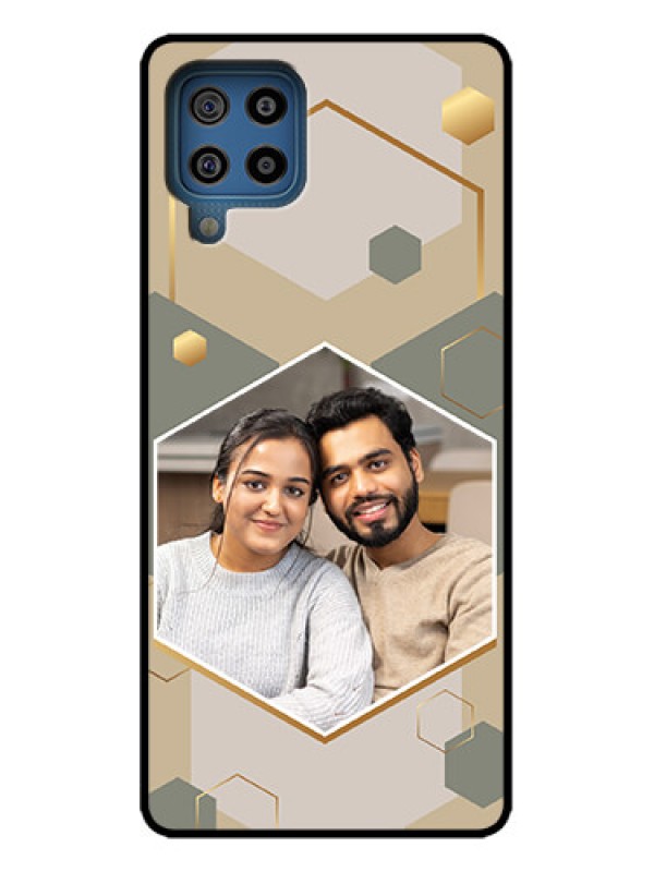 Custom Galaxy M32 4G Prime Edition Custom Metal Phone Case - Stylish Hexagon Pattern Design