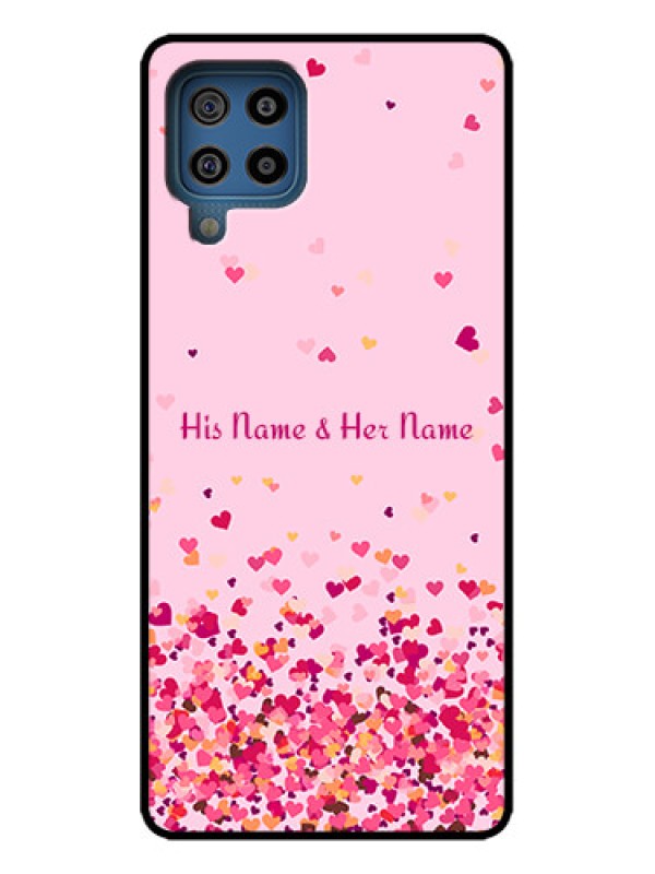 Custom Galaxy M32 4G Prime Edition Custom Metal Phone Case - Floating Hearts Design