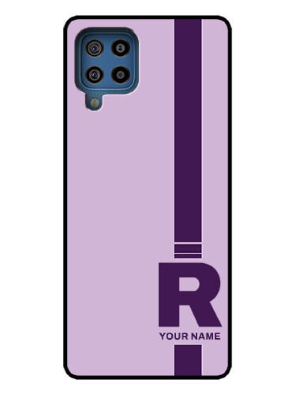 Custom Galaxy M32 4G Prime Edition Custom Metal Phone Case - Simple Dual Tone Stripe With Name Design