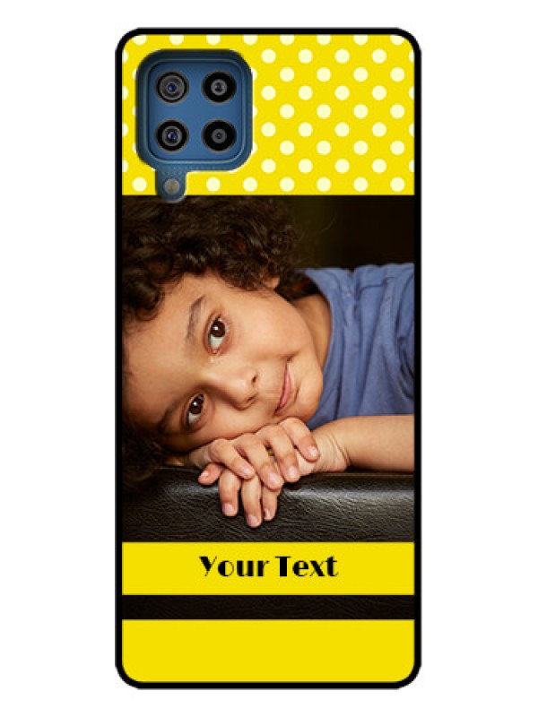 Custom Galaxy M32 4G Custom Metal Phone Case - Bright Yellow Case Design