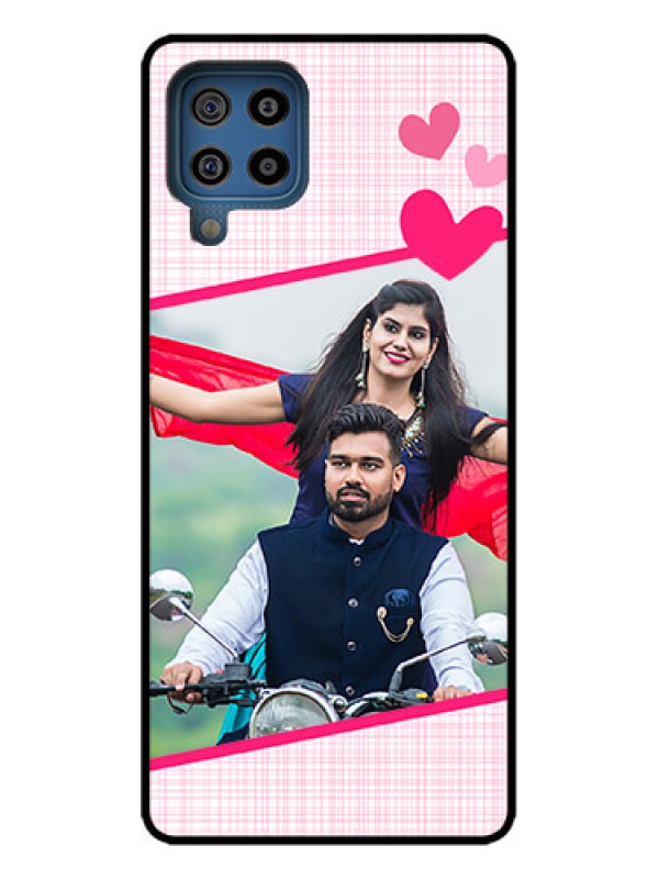 Custom Galaxy M32 4G Custom Metal Phone Case - Love Shape Heart Design