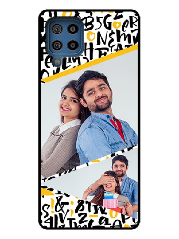 Custom Galaxy M32 4G Custom Metal Phone Case - Letters Pattern Design