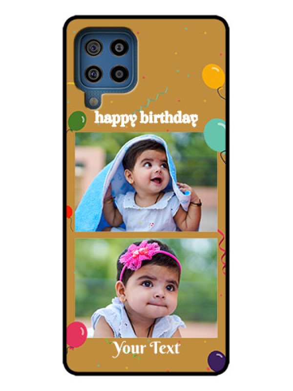 Custom Galaxy M32 4G Custom Metal Phone Case - Image Holder With Birthday Celebrations Design