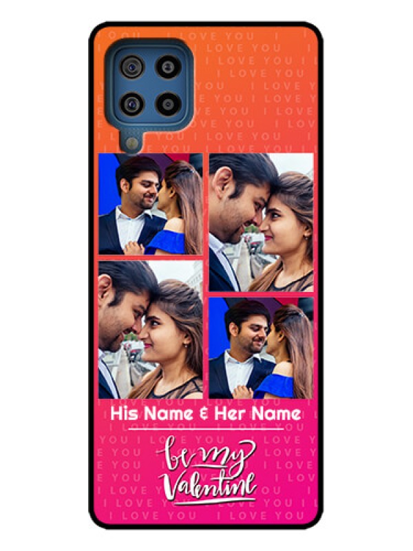 Custom Galaxy M32 4G Custom Metal Phone Case - I Love You Pink Design