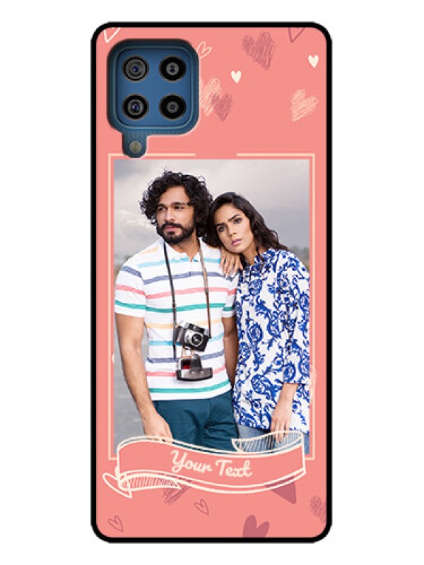 Custom Galaxy M32 4G Custom Metal Phone Case - Love Doodle Art Design