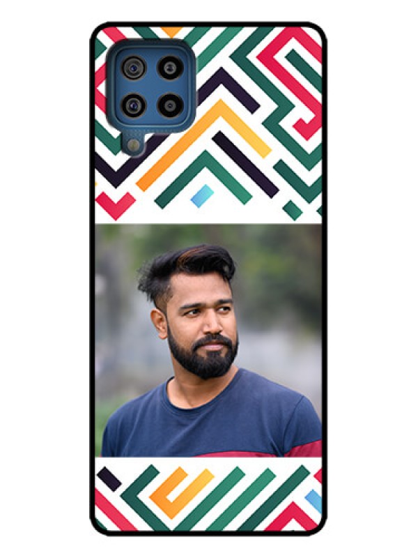 Custom Galaxy M32 4G Custom Metal Phone Case - Colorful Maze Pattern Design