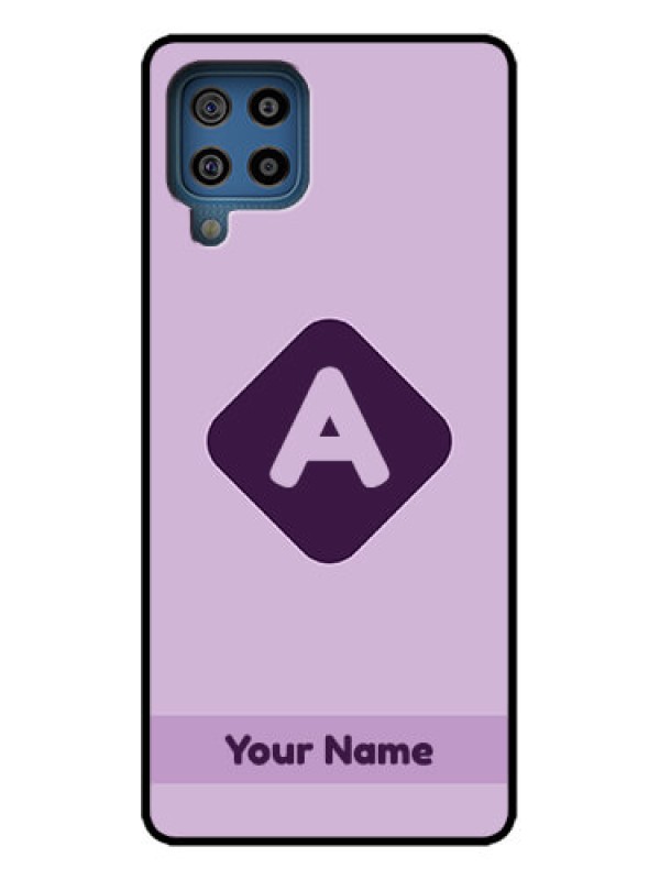 Custom Galaxy M32 4G Custom Metal Phone Case - Custom Letter In Curved Badge Design