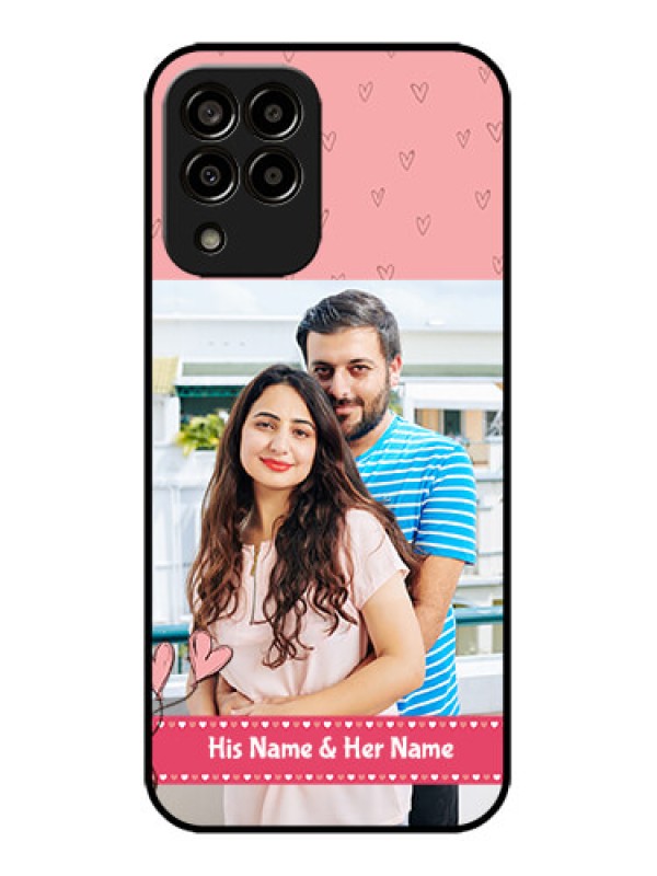 Custom Galaxy M33 5G Custom Metal Phone CaseLove Design Peach Color