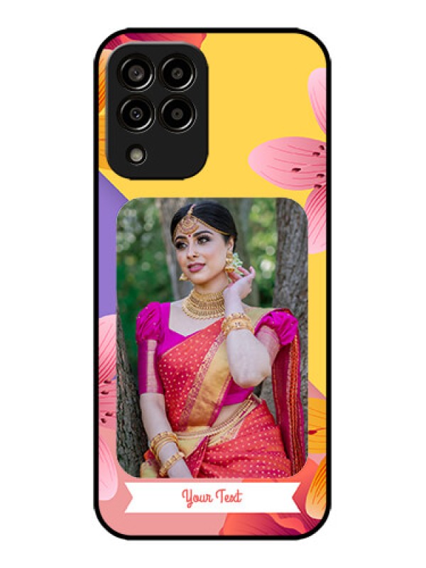 Custom Galaxy M33 5G Custom Metal Phone Case3 Image With Vintage Floral Design