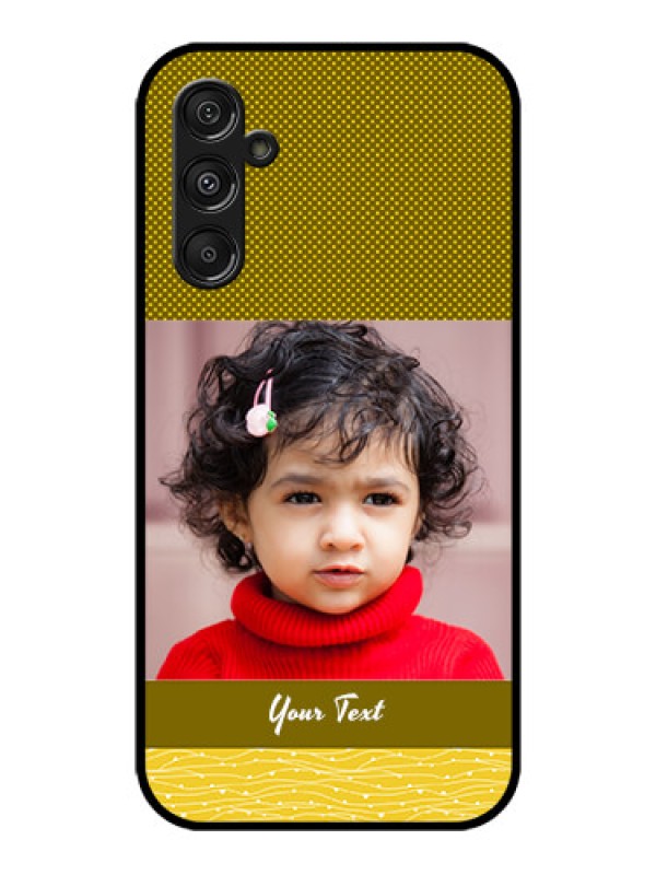 Custom Galaxy M34 5G Custom Metal Phone CaseSimple Green Color Design