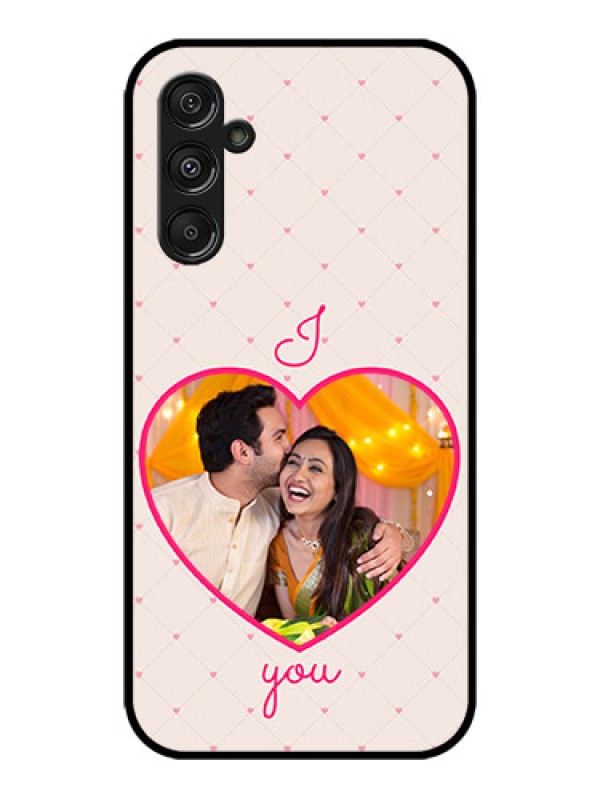 Custom Galaxy M34 5G Custom Metal Phone CaseHeart Shape Design