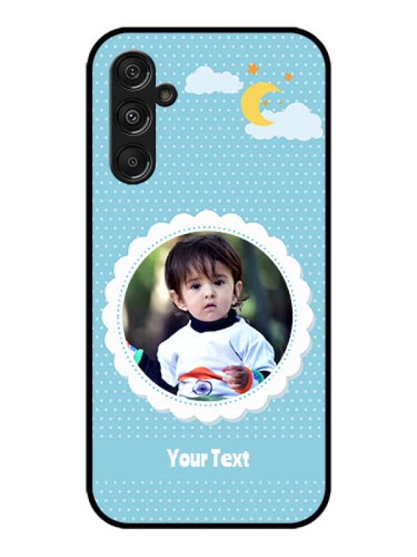 Custom Galaxy M34 5G Custom Metal Phone CaseViolet Pattern Design