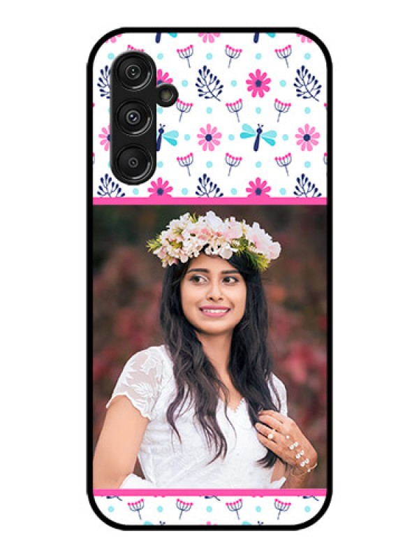 Custom Galaxy M34 5G Custom Metal Phone CaseColorful Flower Design