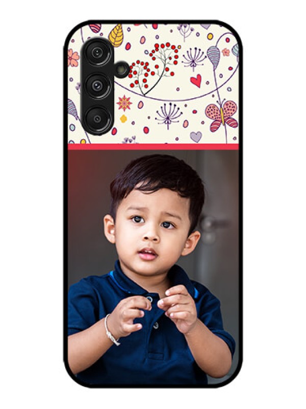 Custom Galaxy M34 5G Custom Metal Phone CasePremium Floral Design