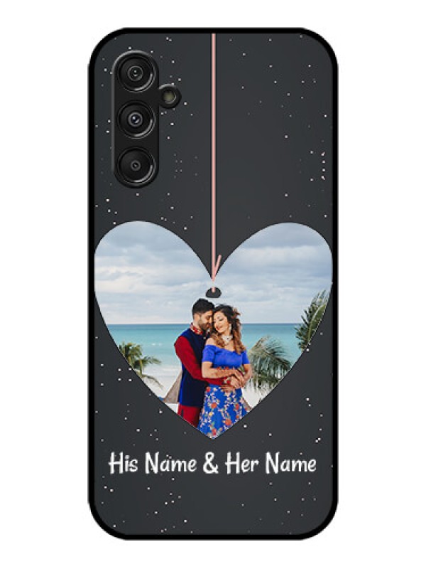 Custom Galaxy M34 5G Custom Metal Phone CaseHanging Heart Design