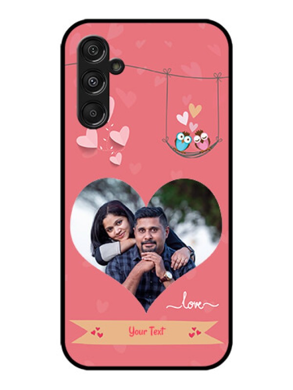 Custom Galaxy M34 5G Custom Metal Phone CasePeach Color Love Design