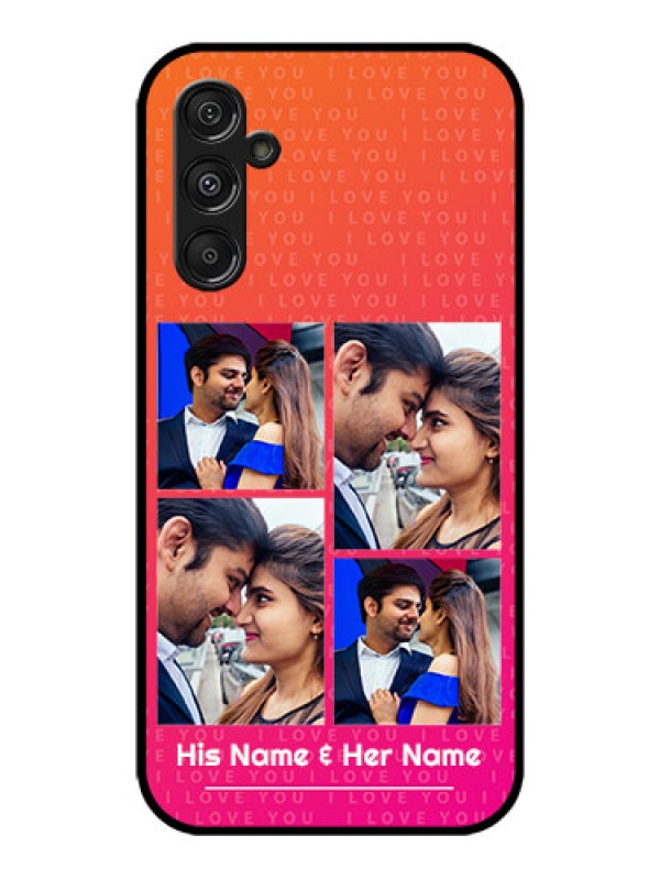 Custom Galaxy M34 5G Custom Metal Phone CaseI Love You Pink Design