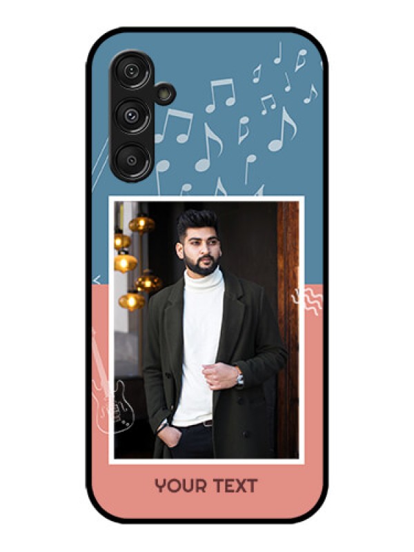 Custom Galaxy M34 5G Custom Metal Phone CaseWith Color Musical Note Design