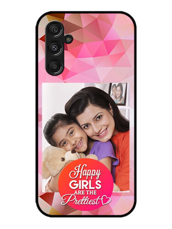 Custom Galaxy M34 5G Custom Metal Phone CaseAbstract Triangle Design