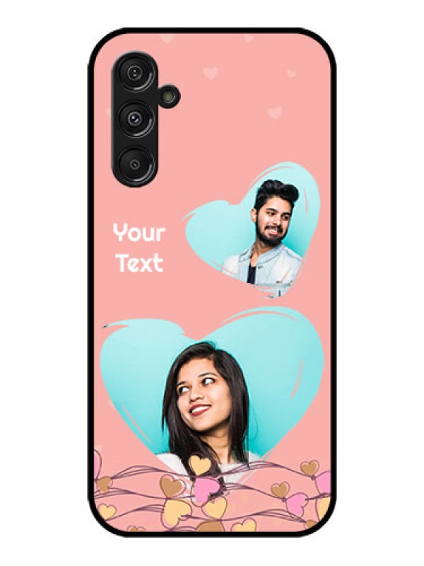 Custom Galaxy M34 5G Custom Metal Phone CaseLove Doodle Design