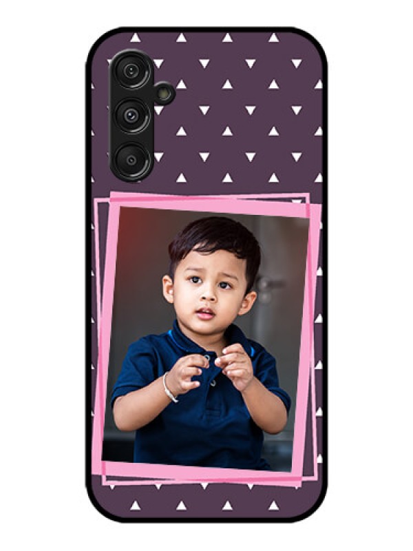 Custom Galaxy M34 5G Custom Metal Phone CaseTriangle Pattern Dotted Design