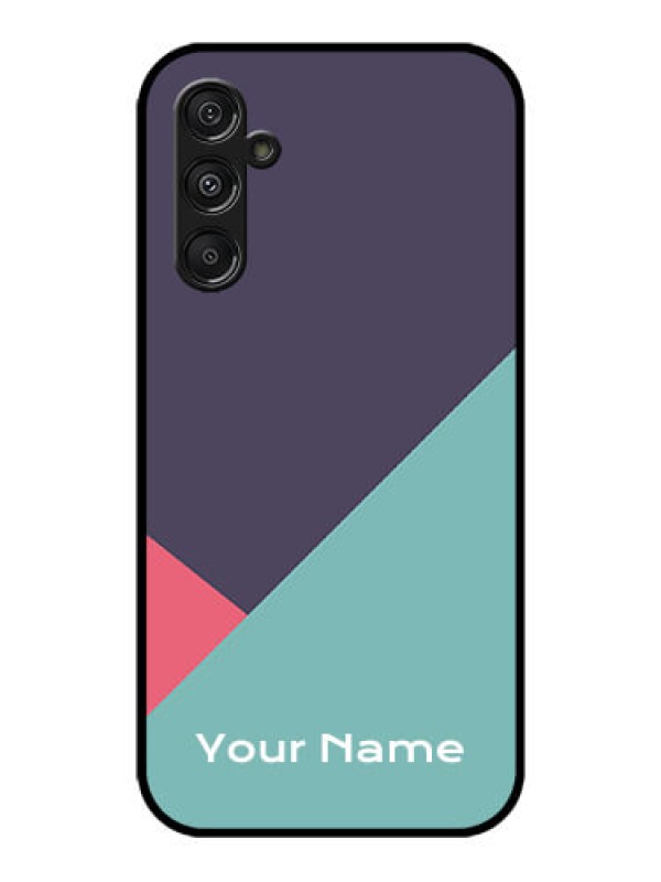 Custom Galaxy M34 5G Custom Metal Phone CaseTri Color Abstract Design