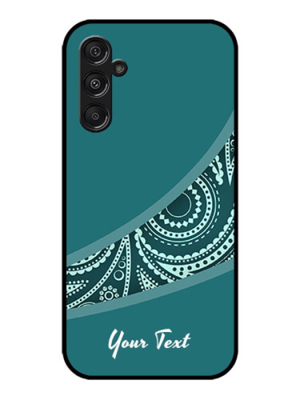 Custom Galaxy M34 5G Custom Metal Phone CaseSemi Visible Floral Design