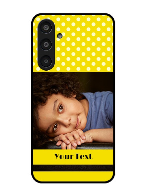 Custom Galaxy M35 5G Custom Metal Phone CaseBright Yellow Case Design