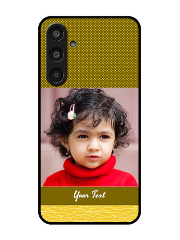 Custom Galaxy M35 5G Custom Metal Phone CaseSimple Green Color Design