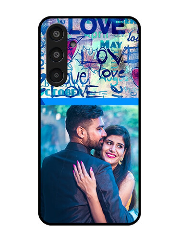 Custom Galaxy M35 5G Custom Metal Phone CaseColorful Love Design