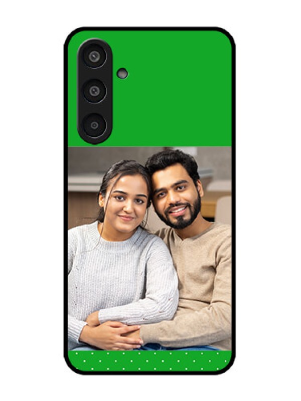 Custom Galaxy M35 5G Custom Metal Phone CaseGreen Pattern Design