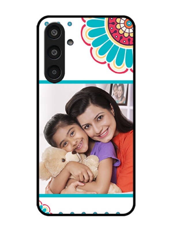 Custom Galaxy M35 5G Custom Metal Phone CaseFlower Design