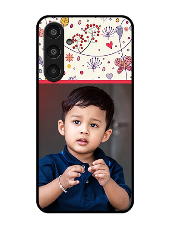 Custom Galaxy M35 5G Custom Metal Phone CasePremium Floral Design