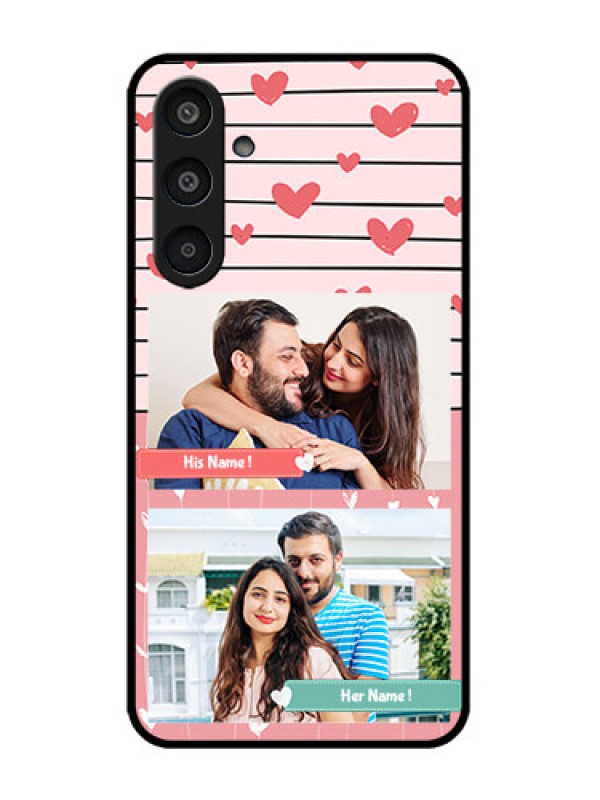 Custom Galaxy M35 5G Custom Metal Phone CasePhoto With Heart Design