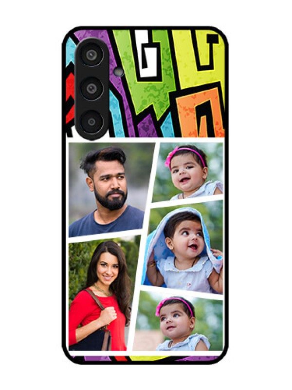 Custom Galaxy M35 5G Custom Metal Phone CaseGraffiti Pattern Design