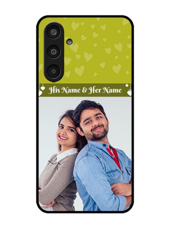 Custom Galaxy M35 5G Custom Metal Phone CaseYou and Me Heart Design