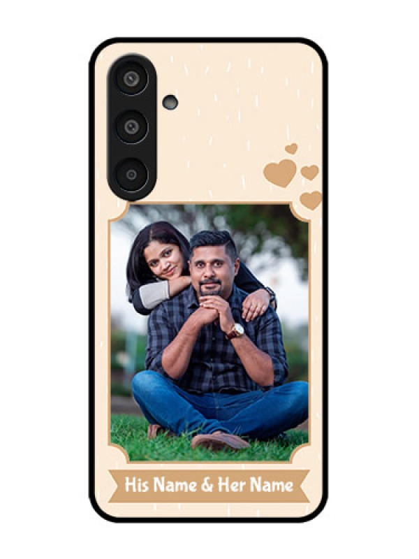 Custom Galaxy M35 5G Custom Metal Phone CaseWith Confetti Love Design