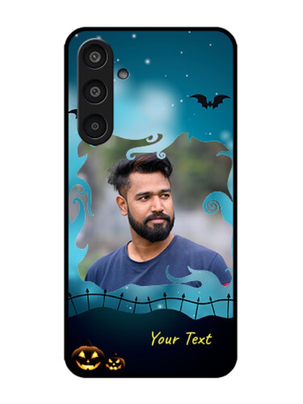 Custom Galaxy M35 5G Custom Metal Phone CaseHalloween Frame Design
