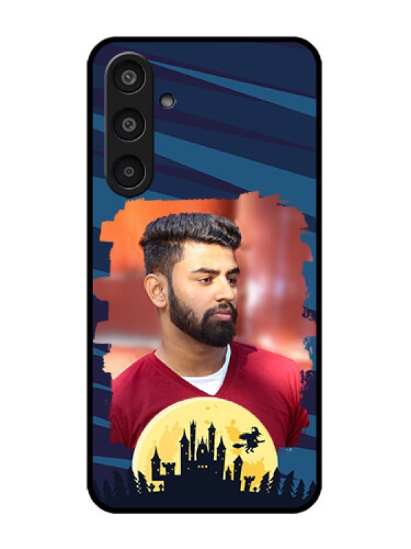 Custom Galaxy M35 5G Custom Metal Phone CaseHalloween Witch Design