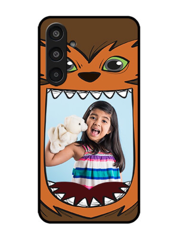 Custom Galaxy M35 5G Custom Metal Phone CaseOwl Monster Back Case Design