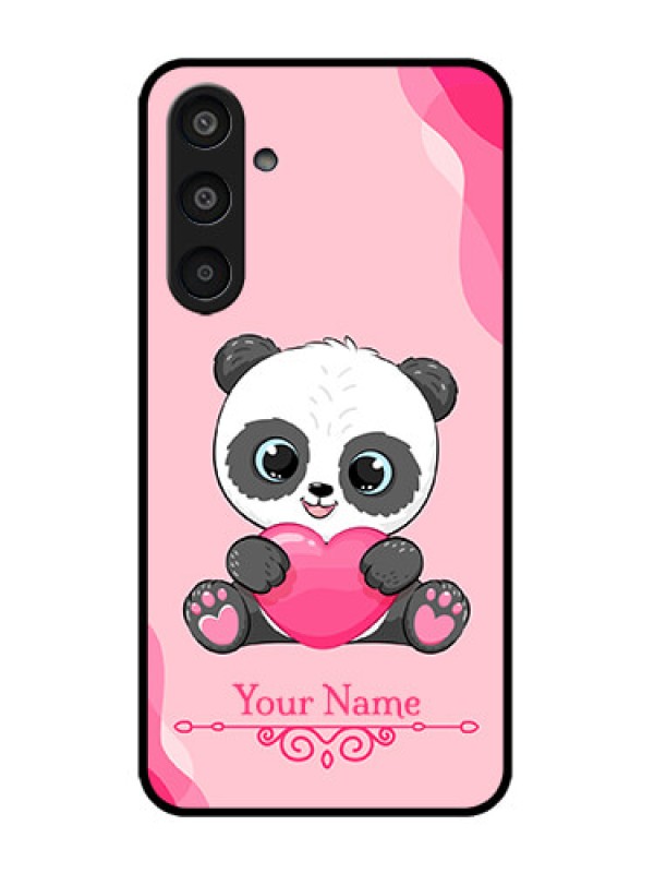 Custom Galaxy M35 5G Custom Metal Phone CaseCute Panda Design