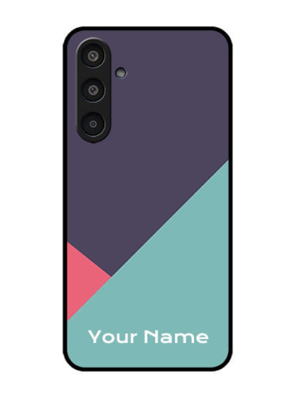 Custom Galaxy M35 5G Custom Metal Phone CaseTri Color Abstract Design