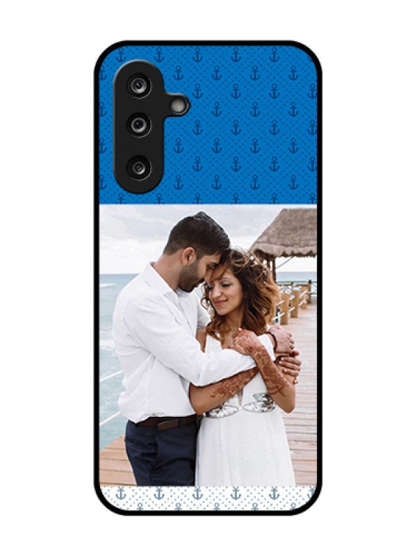 Custom Samsung Galaxy M36 5G Custom Metal Phone Case - Blue Anchors Design