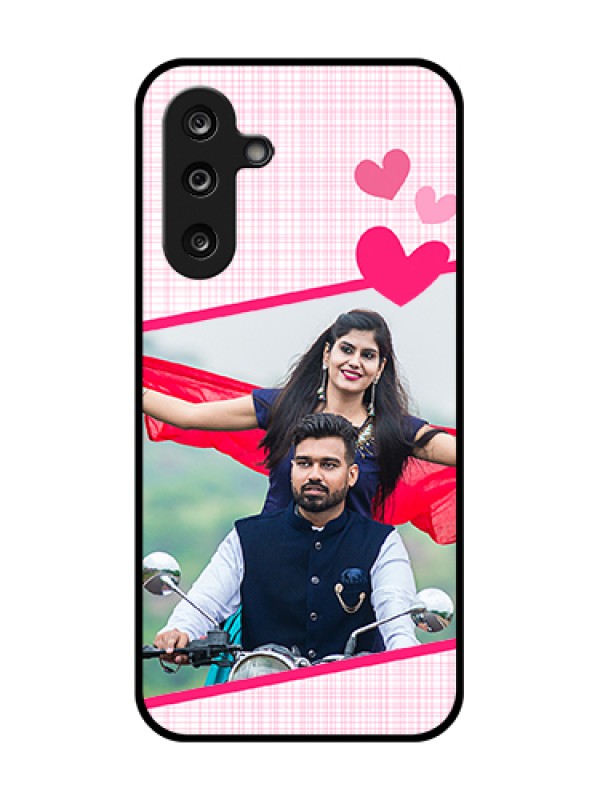 Custom Samsung Galaxy M36 5G Custom Metal Phone Case - Love Shape Heart Design