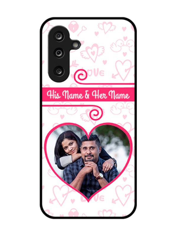 Custom Samsung Galaxy M36 5G Custom Metal Phone Case - Heart Shape Love Design